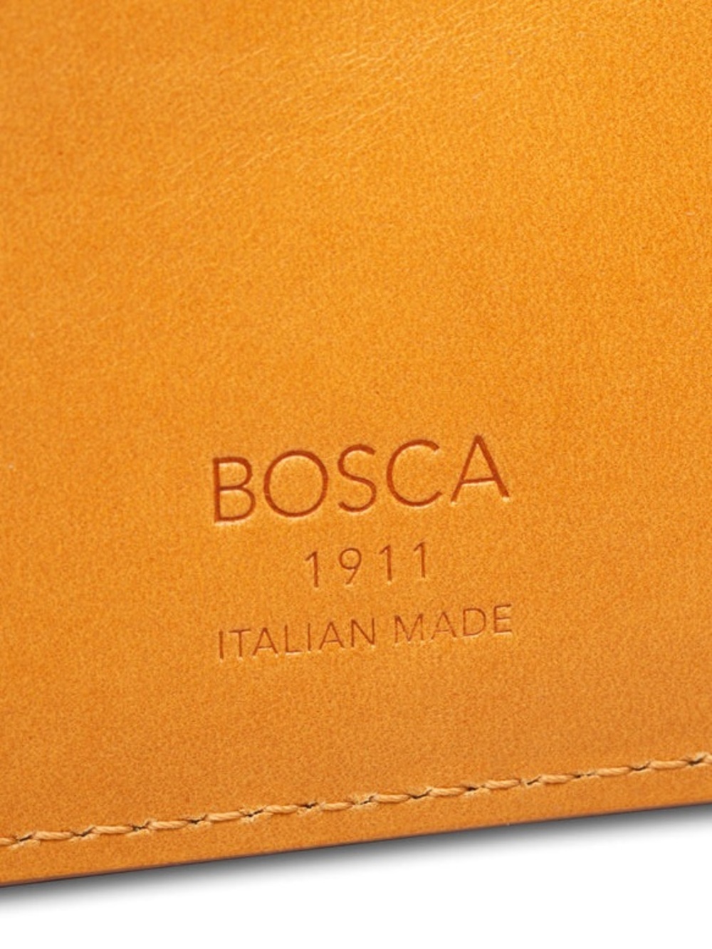 Vintage BOSCA 1911 Roma Italia Small Bifold Wallet in Honey Tan